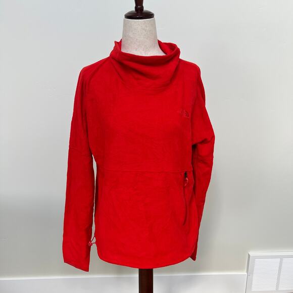 THE NORTH FACE Women's TKA Glacier Funnel-Neck Pullover Fleece Top Size S In Red - Picture 1 of 6